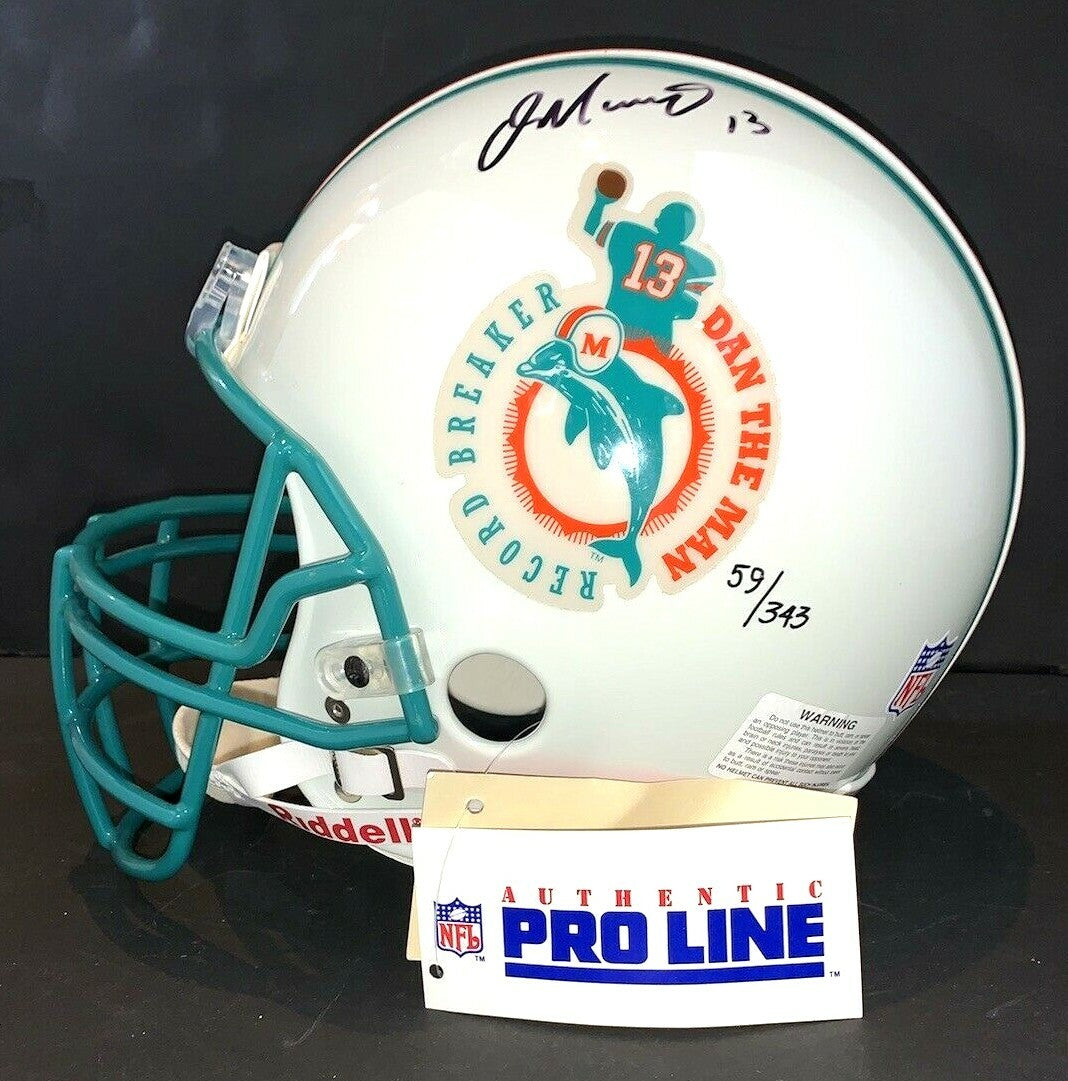 Dan Marino Signed Dolphins FS Pro Line Record Breaker Helmet UDA COA LE/343 Auto