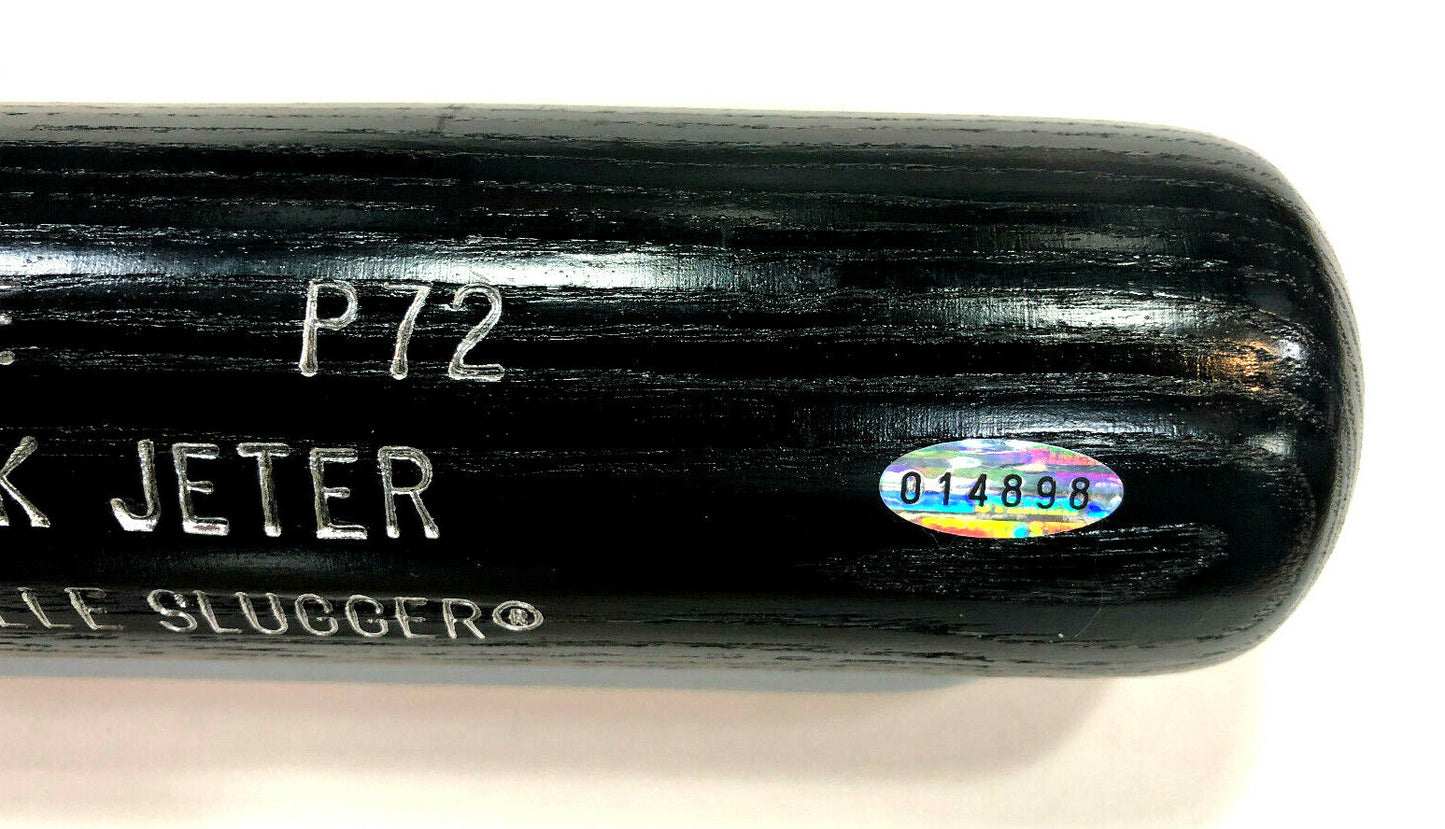 Derek Jeter Signed Game Issued P72 Block Letters Bat 1998 Auto Yankees STEINER