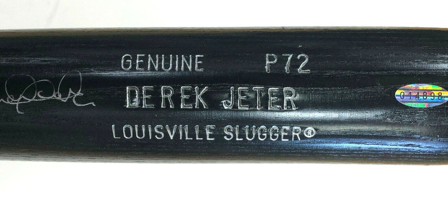 Derek Jeter Signed Game Issued P72 Block Letters Bat 1998 Auto Yankees STEINER