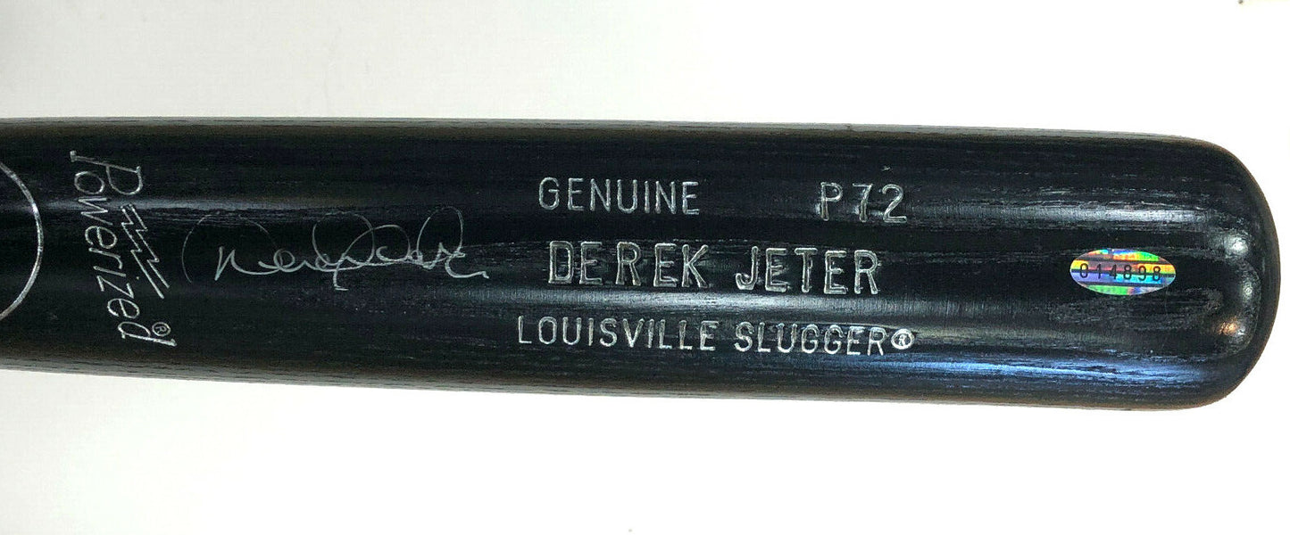 Derek Jeter Signed Game Issued P72 Block Letters Bat 1998 Auto Yankees STEINER