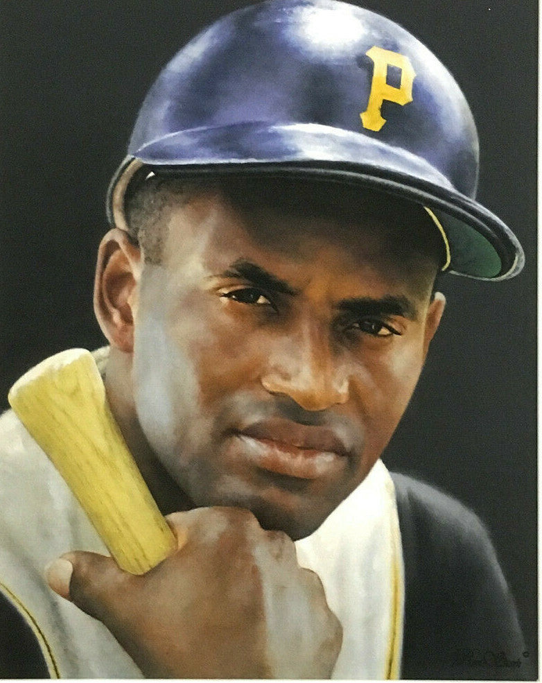 Roberto Clemente Pittsburgh Pirates 11x14 Giclee Painting Canvas Ron Stark