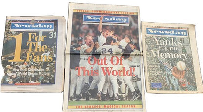 3 NEW YORK YANKEES 1996 WORLD SERIES NEW YORK NEWSDAY NEWSPAPERS
