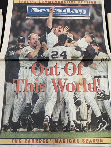3 NEW YORK YANKEES 1996 WORLD SERIES NEW YORK NEWSDAY NEWSPAPERS