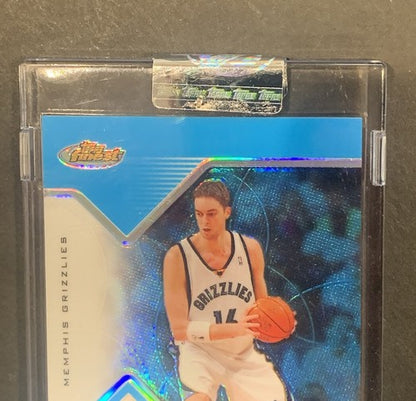 2004-05 Topps Finest Game Used Jersey BLUE REFRACTOR Pau Gasol 1/50 Mint Sealed