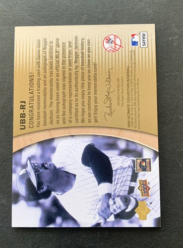 2008 Ultimate Collection Big Bat Barrel Reggie Jackson Auto Mint /10 Yankees Hof