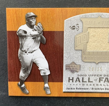 2005 Upper Deck Jackie Robinson Hall of Fame Game Used Jersey Pants  /15 Mint