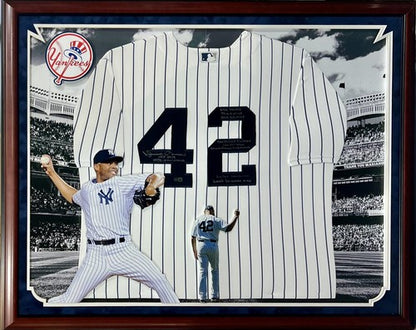 Mariano Rivera Signed Hof 2019 10 Stat Auto Yankees Jersey 3D Framed Steiner COA
