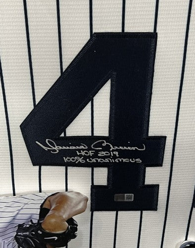 Mariano Rivera Signed Hof 2019 10 Stat Auto Yankees Jersey 3D Framed Steiner COA