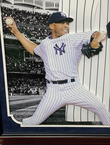 Mariano Rivera Signed Hof 2019 10 Stat Auto Yankees Jersey 3D Framed Steiner COA