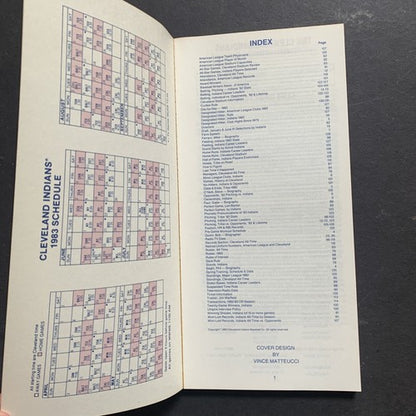 1983 Cleveland Indians Media Guide Program Chief Wahoo Julio Franco Rookie Year