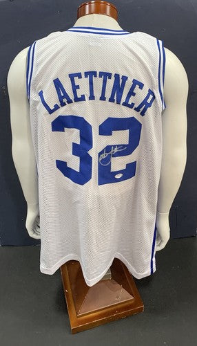Christian Laettner Signed #32 White Duke NCAA Jersey Autograph PSA Coa Certified