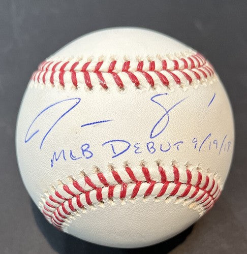 Justus Sheffield signed baseball ins MLB Debut dated Yankees rookie Auto Steiner