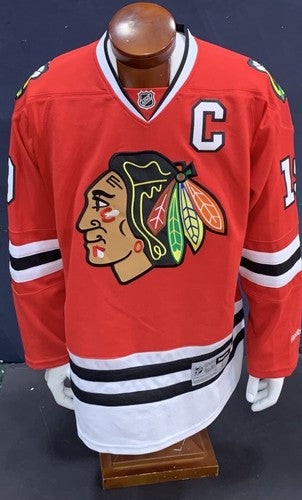 Jonathan Toews Chicago Blackhawks Size L Captain Reebok Jersey NHL Licensed