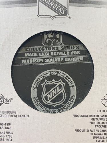 Adam Graves Retirement Night Puck 2009 NY Rangers #9 Madison Square Garden NEW