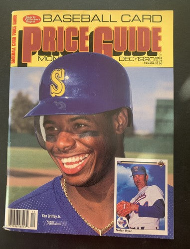 BASEBALL CARD PRICE GUIDE Scd DECEMBER 1990 KEN Griffey Jr W/ UNCUT CARDS INSIDE