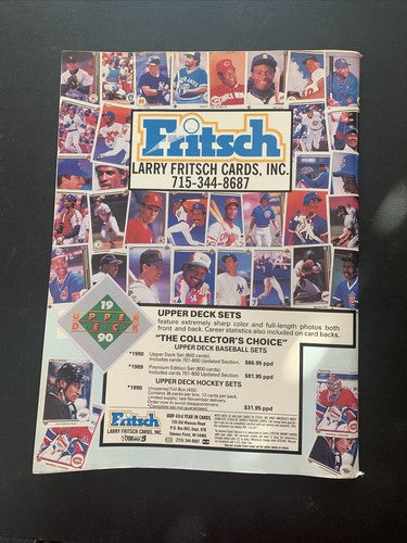 BASEBALL CARD PRICE GUIDE Scd DECEMBER 1990 KEN Griffey Jr W/ UNCUT CARDS INSIDE