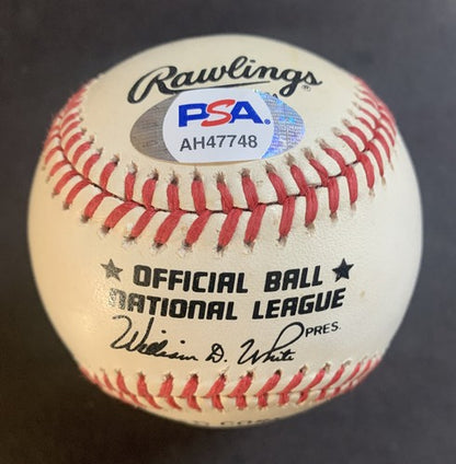 Bobby Thomson Giants Signed N.L Baseball Oct 3, 1951 Autograph The Shot PSA COA