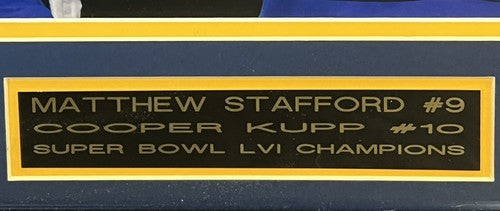 Matt Stafford Cooper Kupp LA Rams Signed 16x20 Photo Framed SB Auto Fanatics