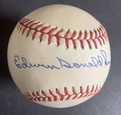 Duke Edwin Donald Snider Full Name Signed N.L Baseball HOF Psa COA Dodgers