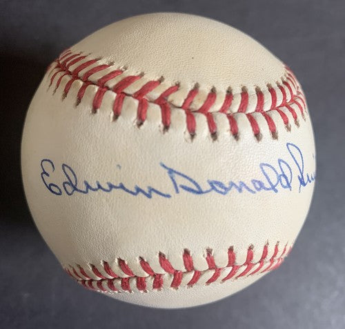 Duke Edwin Donald Snider Full Name Signed N.L Baseball HOF Psa COA Dodgers