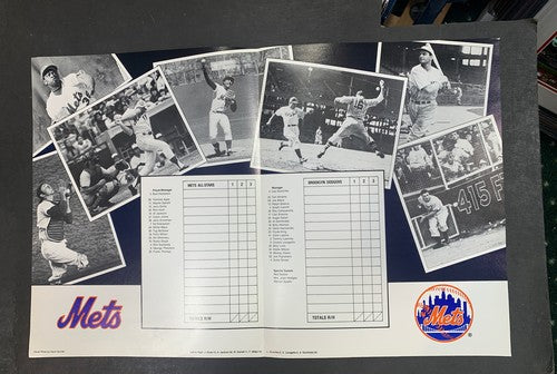 1987 York Mets Equitable Old Timers Day Game Shea Stadium Scorecard Vs Dodgers