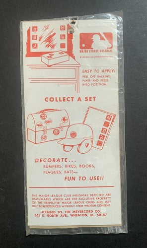 1968 NEW YORK Mets MLB BASEBALL STICKERS Sticker Set Sealed MEYERCORD Shea