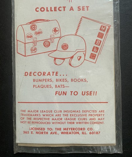1968 NEW YORK Mets MLB BASEBALL STICKERS Sticker Set Sealed MEYERCORD Shea