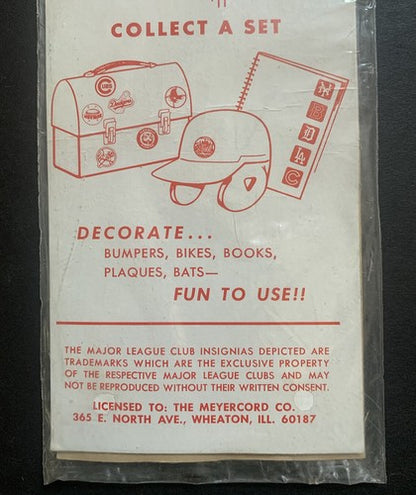 1968 NEW YORK Mets MLB BASEBALL STICKERS Sticker Set Sealed MEYERCORD Shea