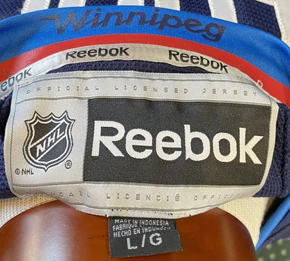 Andrew Ladd Authentic Reebok Winnipeg Jets Blue Jersey NHL Official Stitched L