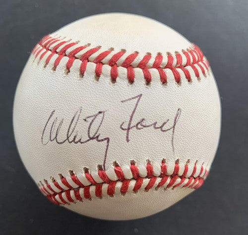 Billy Martin & Whitey Ford Yankees Signed Official A.L Baseball autograph PSA