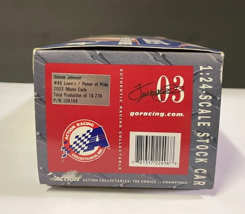 2003 Action Racing Jimmie Johnson #48 Die Cast 1:24 Car Lowe's New Nib Mint