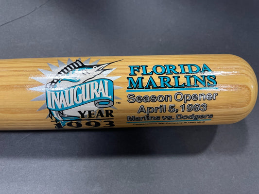 1993 Florida Marlins Inaugural Season Opener Cooperstown Team Series Bat Limited
