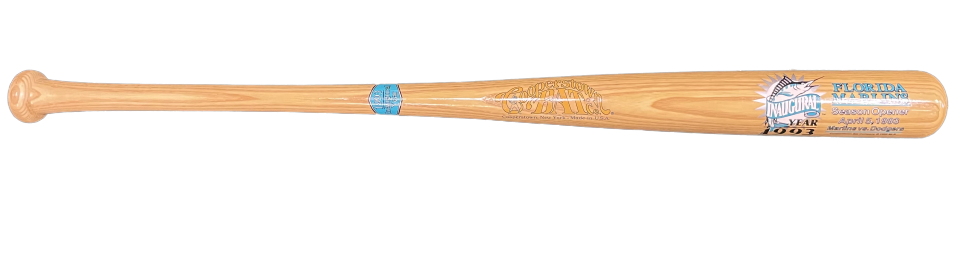 1993 Florida Marlins Inaugural Season Opener Cooperstown Team Series Bat Limited