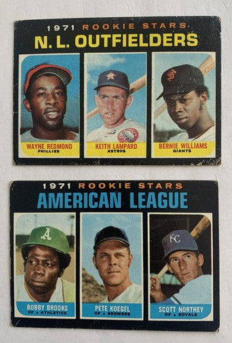 1971 Topps BASEBALL SET BREAK High # 728 & # 633 ROOKIE STARS Gd 2 Cards