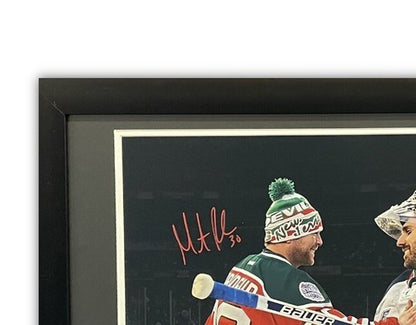 Henrik Lundqvist & Martin Brodeur Dual Signed 16x20 Framed Photo Fanatics Auto