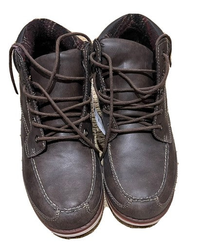 Cherokee Leather Boots Brown Boys Size 6 Youth Non Marking Outsole NIB
