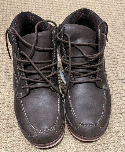 Cherokee Leather Boots Brown Boys Size 6 Youth Non Marking Outsole NIB