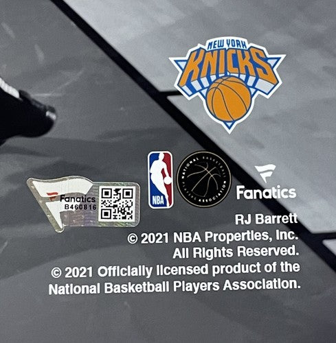RJ Barrett Knicks Signed 11x14 Rookie Spotlight Photo Framed Auto Fanatics COA