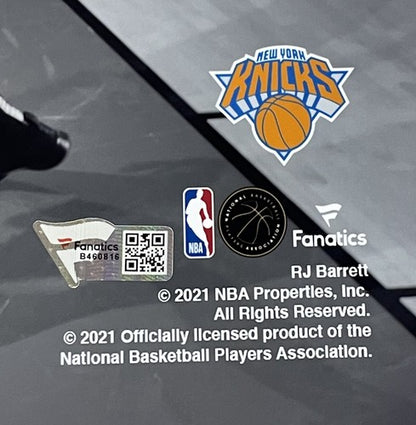 RJ Barrett Knicks Signed 11x14 Rookie Spotlight Photo Framed Auto Fanatics COA