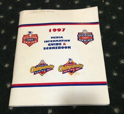 1997 Baseball Championship Media Guide Program yankees vs indians Derek Jeter