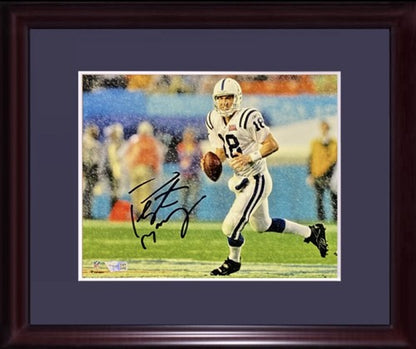 Peyton Manning Colts Signed 8x10 Framed Photo Super Bowl XLI Auto Fanatics Coa