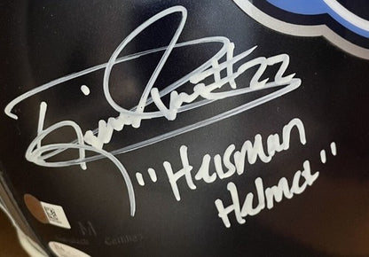 Derrick Henry & Eddie George Titans Signed FS Rep Helmet Heisman Helmet Auto JSA