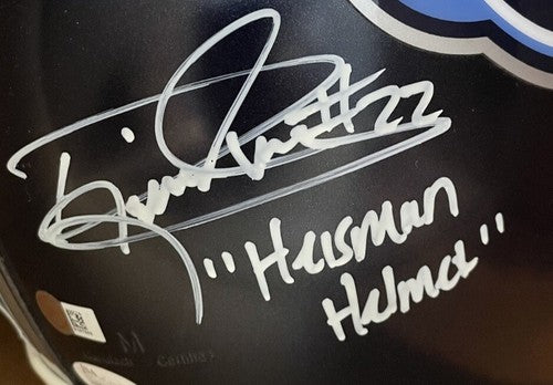 Derrick Henry & Eddie George Titans Signed FS Rep Helmet Heisman Helmet Auto JSA