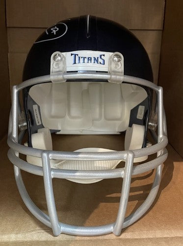 Derrick Henry & Eddie George Titans Signed FS Rep Helmet Heisman Helmet Auto JSA