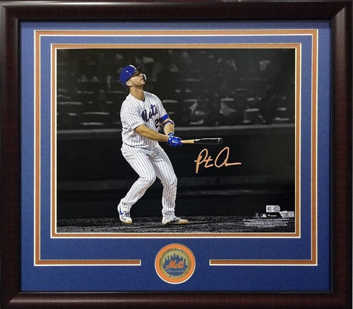 Pete Alonso Mets signed 11x14 Record 53rd HR Spotlight Photo Framed Fanatics MLB