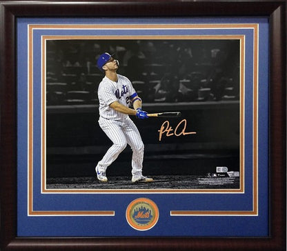Pete Alonso Mets signed 11x14 Record 53rd HR Spotlight Photo Framed Fanatics MLB