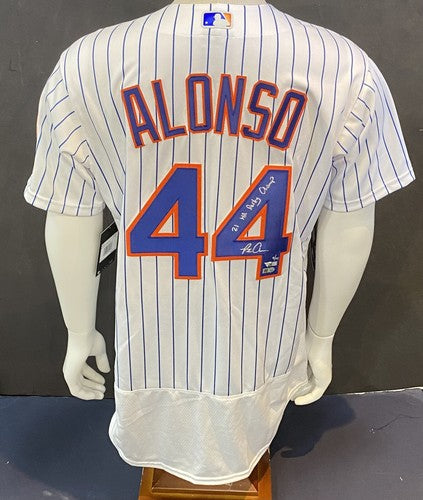 Pete Alonso Mets Signed Official 21 HR Derby Champ Auto Jersey MLB Fanatics /44
