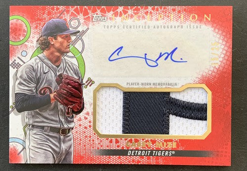 2022 Topps Inception Casey Mize Mint Auto Patch Card Red /25 Tigers Signed