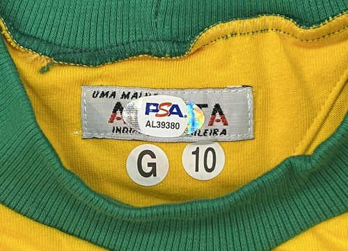 Pele Signed 3x Champion World Cup CBD Brazil Jersey #10 Auto PSA COA