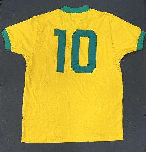 Pele Signed 3x Champion World Cup CBD Brazil Jersey #10 Auto PSA COA